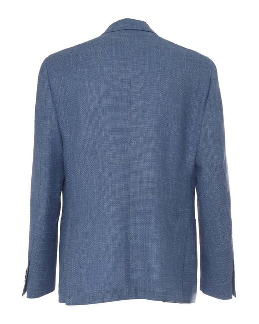 Lardini Blue Single-Breasted Jacket for men