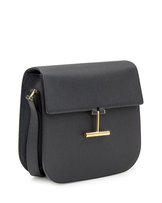 Tom Ford Black Grain Med Crossbody