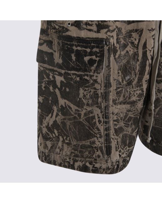 Rick Owens Gray Pantaloncini for men