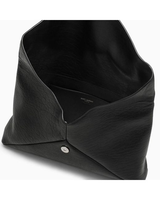 Saint Laurent Black Cassandre Large Envelope Clutch Bag With Logo for men