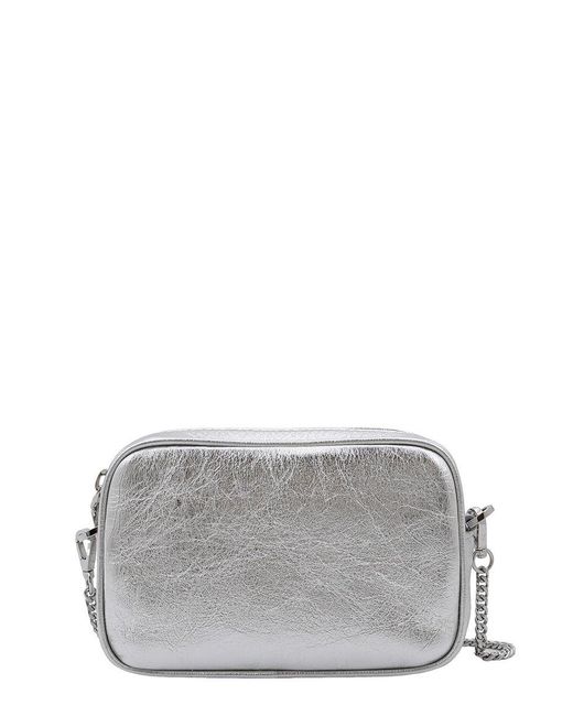 Golden Goose Deluxe Brand Gray Leather Mini Star Bag