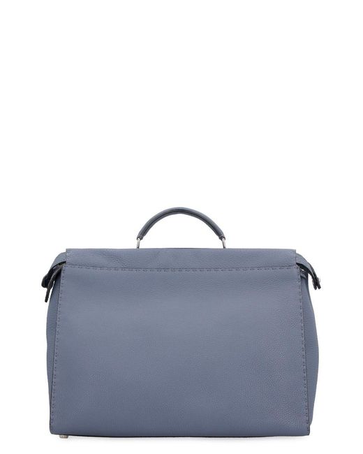 Fendi Blue Peekaboo Leather Bag for men