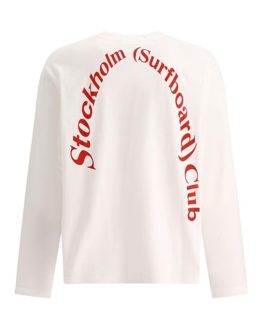 Stockholm Surfboard Club White "Arch Logo" T-Shirt for men
