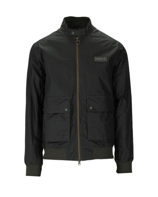 Barbour Black International Colvile Wax Sage Jacket for men