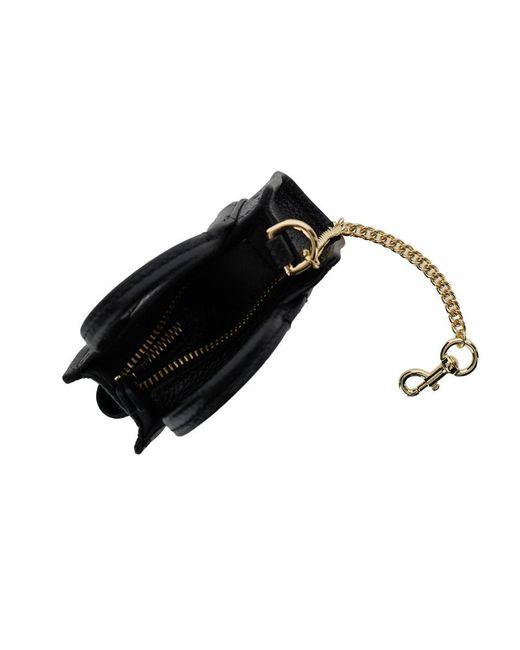 Marc Jacobs Black 'The Nano Tote Bag' Key-Chain With Embossed Logo