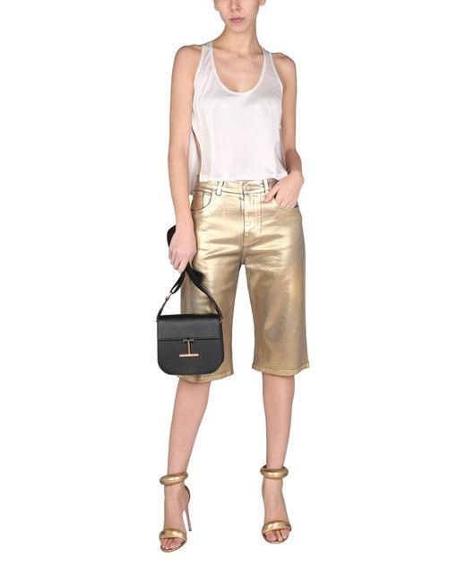 Tom Ford Denim Bermuda in Gold 