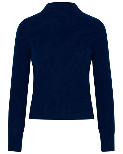 Brodie Cashmere Plexiglass Blue Cashmere Sweater