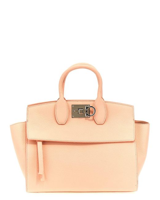 Ferragamo Pink 'the Studio Small Soft' Handbag