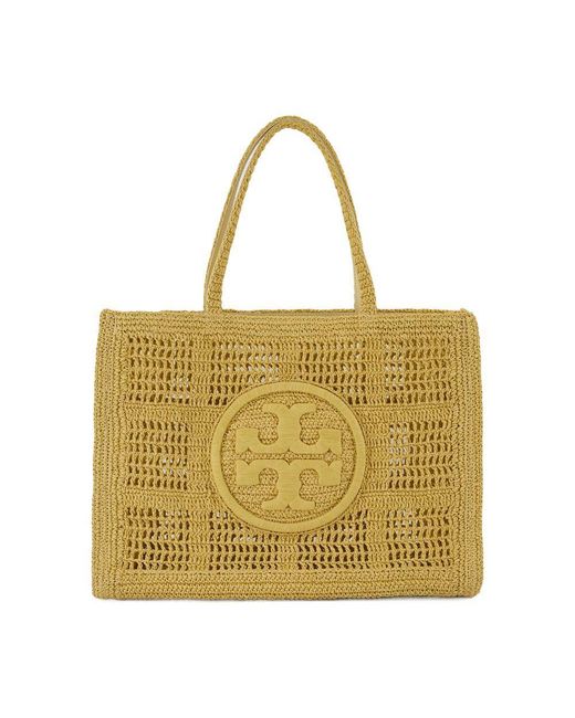 Tory Burch Yellow Ella Large Shopping Bag