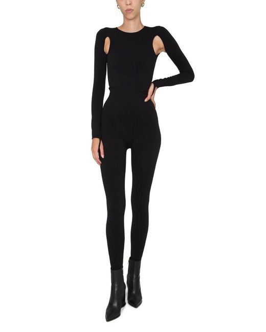 ANDREADAMO Black Full Jumpsuit With Cut-out Details