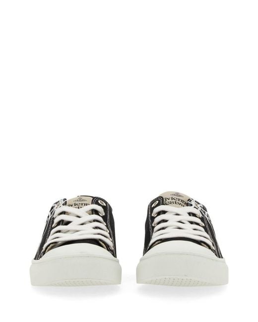 Vivienne Westwood White Low Sneaker With Orb Logo