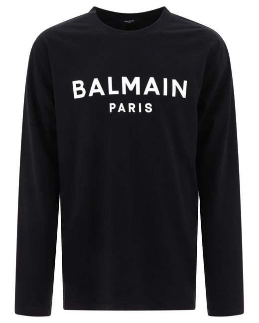 Balmain Black " Paris" T-Shirt for men