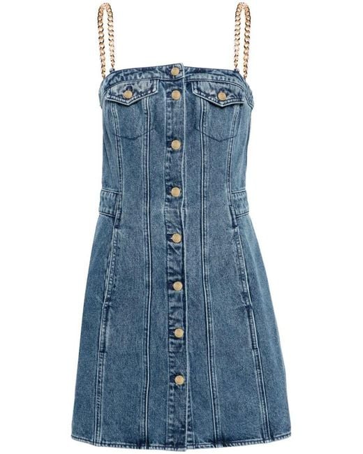 MICHAEL Michael Kors Denim Mini Dress in Blue Lyst