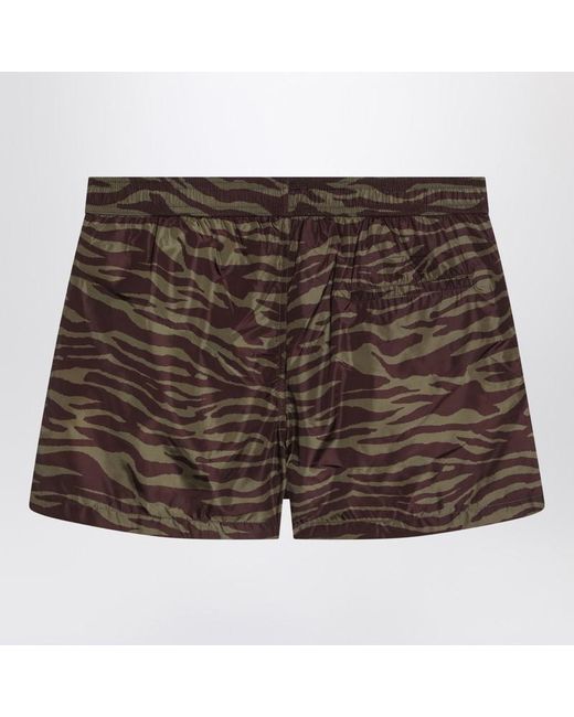 The Attico Brown Zebra Shorts