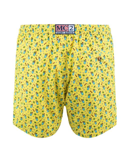Mc2 Saint Barth Yellow Lighting Swimsuit for men