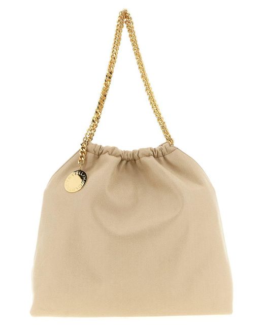Stella McCartney Natural 'Falabella Drawstring' Shoulder Bag