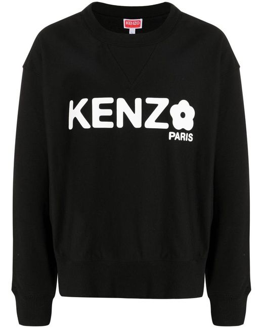 KENZO Black Logo-print Sweatshirt for men