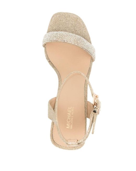 Michael Kors Natural Sandal With Glitter