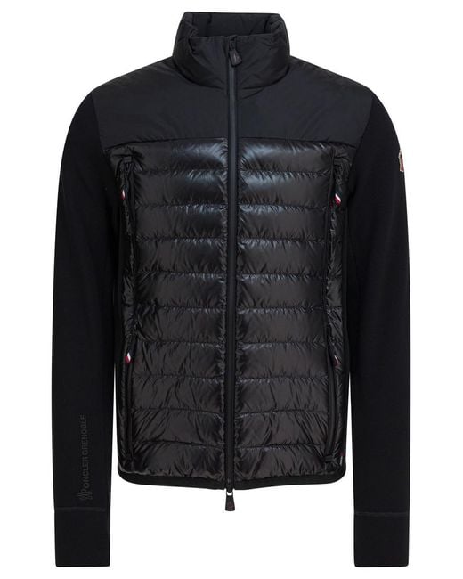 Moncler Black Lightweight Down Jacket With Logo for men