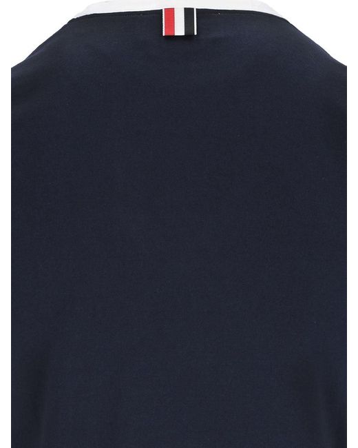 Thom Browne Blue 'rwb-stripe' T-shirt
