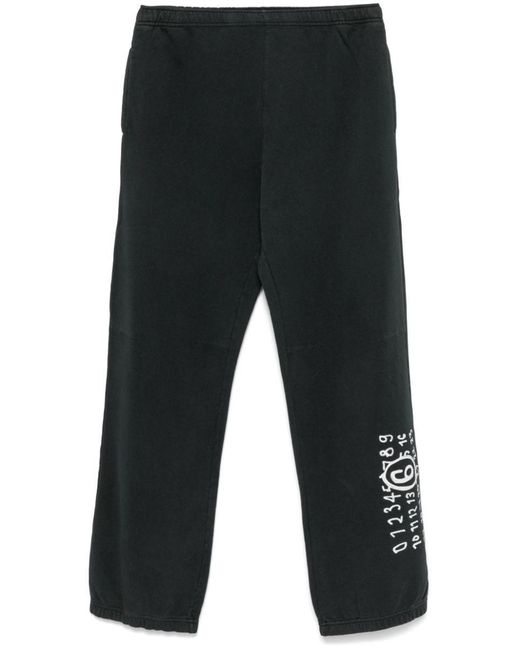 MM6 by Maison Martin Margiela Logo Cotton Sweatpants in Black for Men Lyst UK