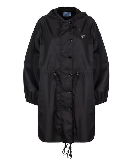 Prada Black Techno Fabric Raincoat