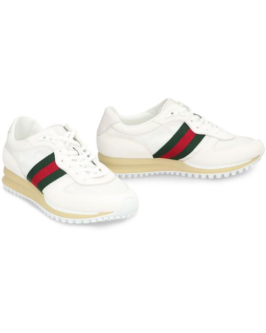 Gucci White Re-Motion Low-Top Sneakers for men