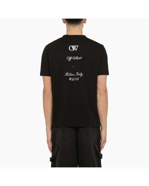 Off-White c/o Virgil Abloh Black Off- Slim T-Shirt With Logo 23 for men