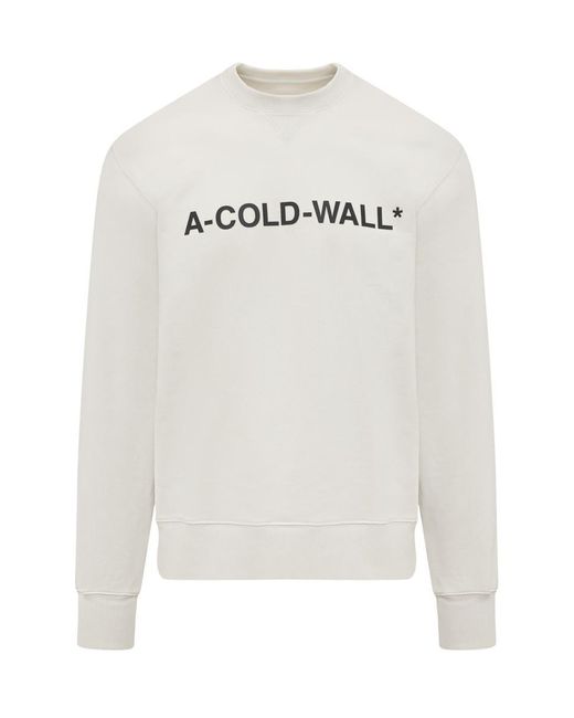 A_COLD_WALL* White A-Cold-Wall Sweatshirt Crew Neck for men