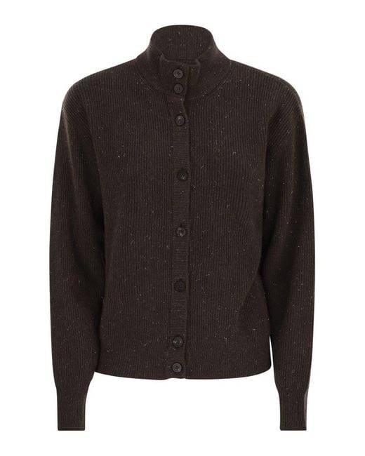 Peserico Black Cardigan With Buttons