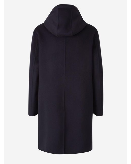 Lardini Blue Long Wool Coat for men