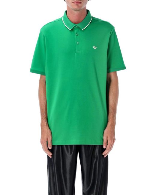 Adidas Originals Green Originals Twistknit Trefoil Polo Shirt for men