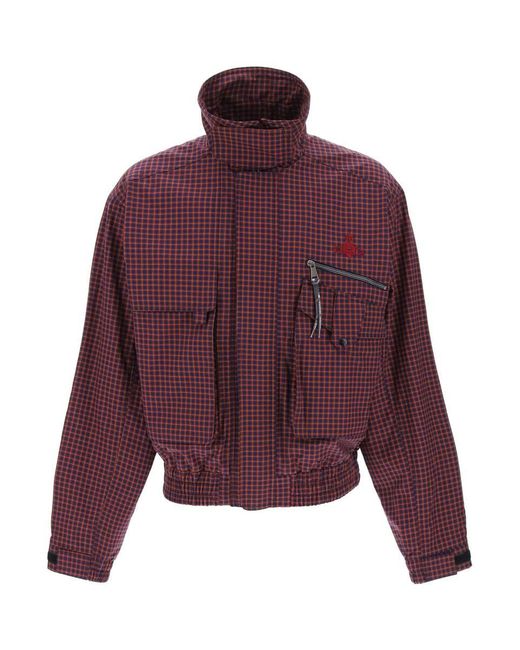 Vivienne Westwood Purple Memphis Check-Pattern Jacket for men