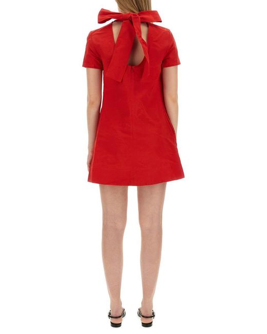 Staud Red Mini Dress "Ilana"