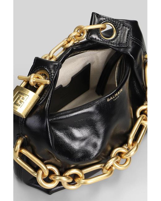 Balmain Black Sync Mini Shoulder Bag