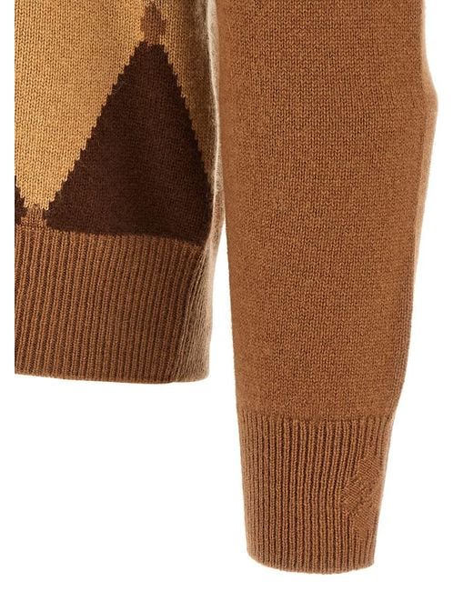 Ballantyne Brown Cardigan Argyle for men