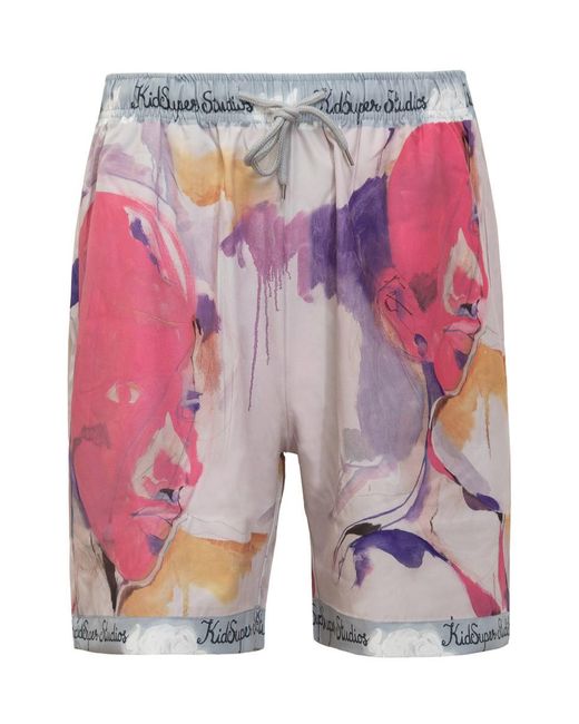 Kidsuper Pink Patterned Shorts for men