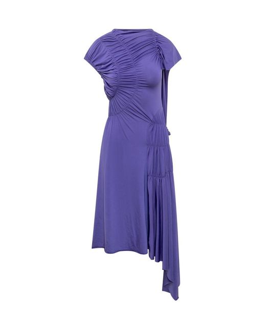 Victoria Beckham Purple Wrap Dress