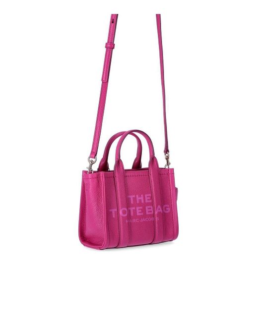 Marc Jacobs The Leather Crossbody Tote Lipstick Pink Bag
