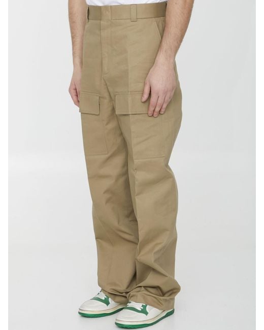 Gucci Natural Cotton Cargo Pants for men