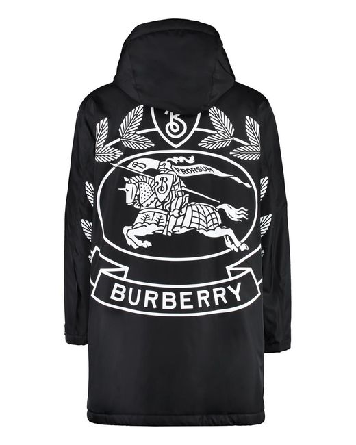Burberry Black Anderton Hooded Raincoat for men