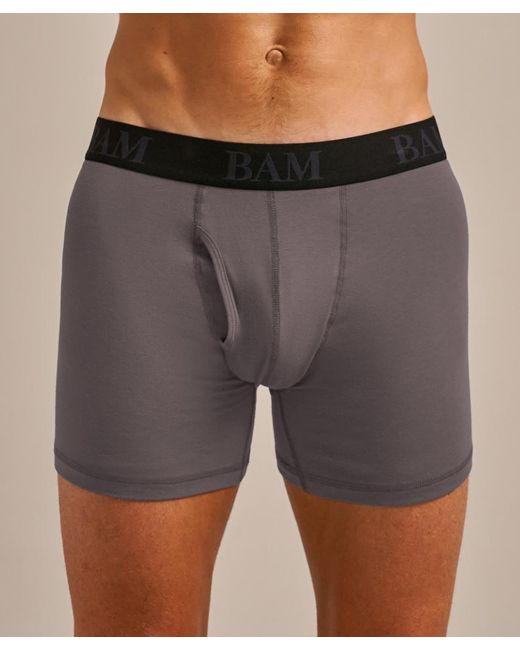 Bam Gray Regular Fitted Air Boo Boxers for men