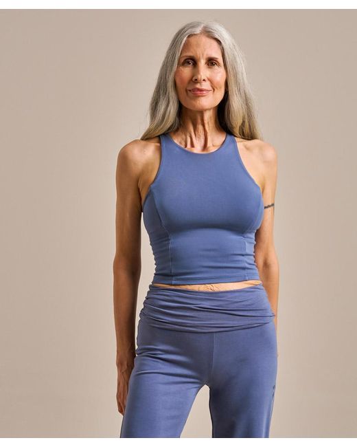 Bam Blue Ultimate Balm Twist Back Crop Top