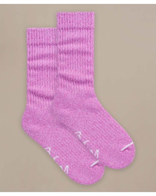 Bam Purple 3/4 Twist Walking Socks