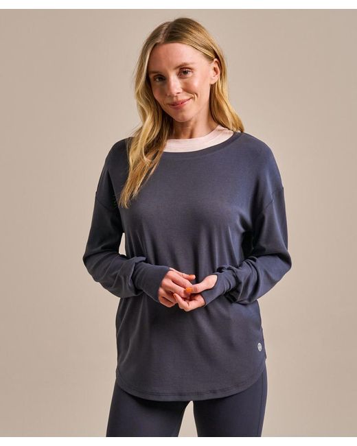 Bam Blue Luxe Long Sleeve Yoga Top