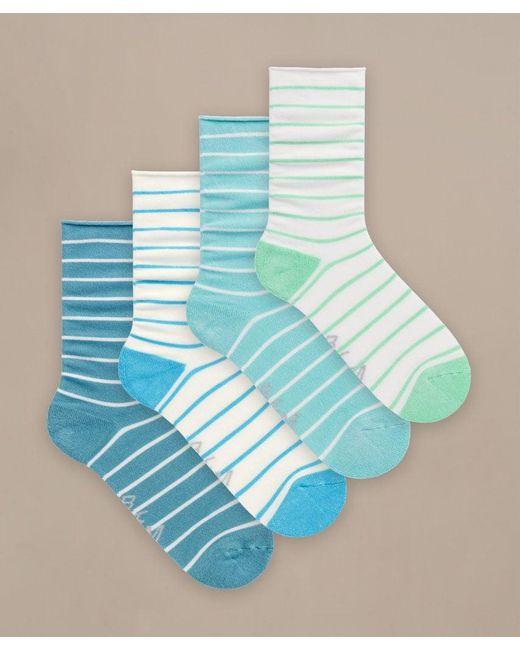 Bam Blue Everyday Roll Top Socks