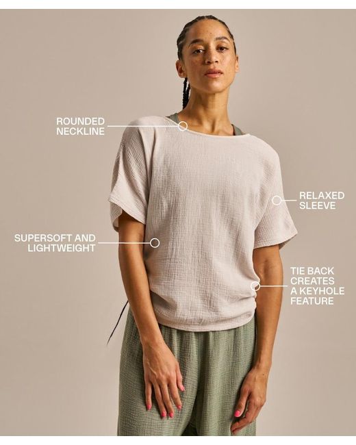 Bam Natural Breathable Cotton Gauze Fluidity Top