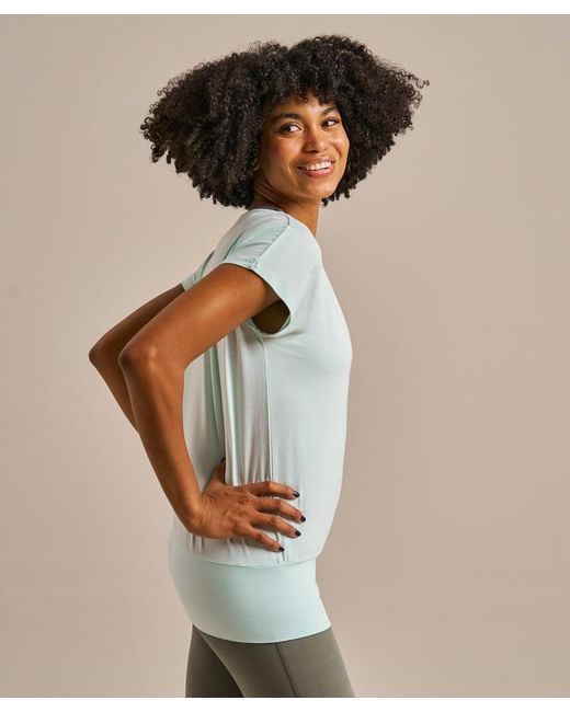 Bam Natural Short Sleeve Flow Top