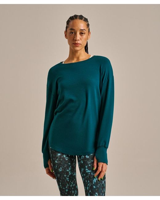 Bam Green Luxe Long Sleeve Yoga Top