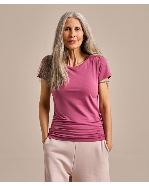 Bam Pink Gathered Hem Air Boo T-Shirt